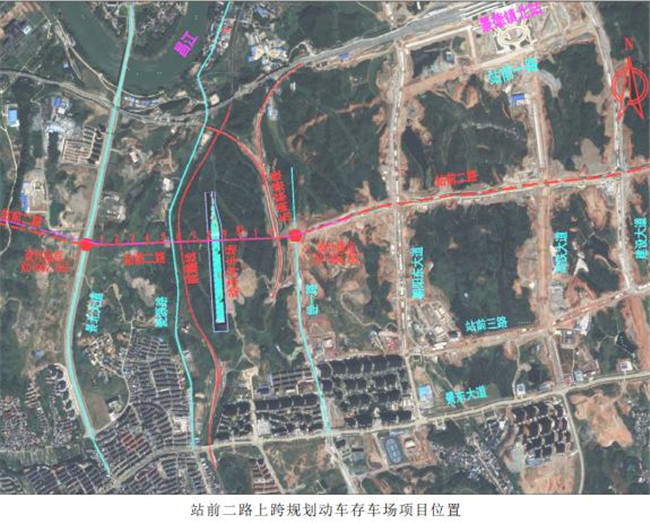 高铁商务区站前二路铁路及回车场三座跨线桥梁工程