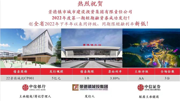 奋进新征程，建功新时代——市城投集团第一期短期融资卷成功发行五亿元